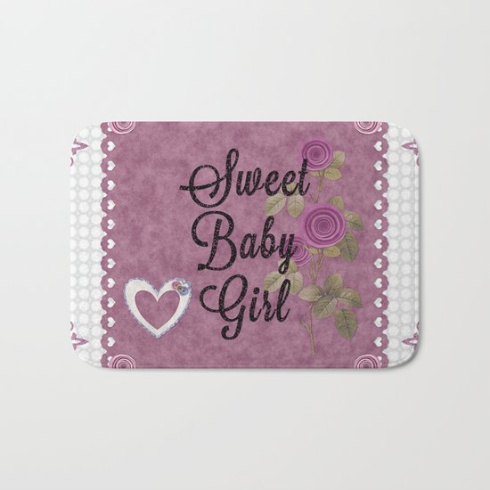 Sweet Baby Girl Bath Mat
