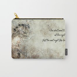 The next right step Carry-All Pouch | Digital, Typography, Watercolor, Sand, Seaside, Photoshop, Graphicdesign, Footsteps, Movingforward, Photo 