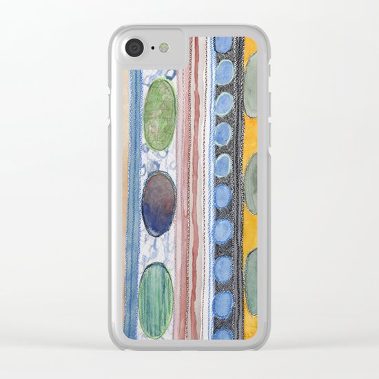 Serene Stripes Clear iPhone Case