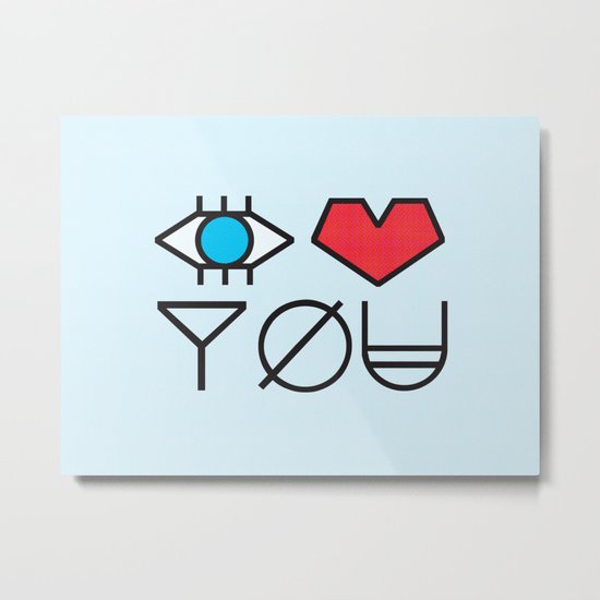 EYE HEART YOU Metal Print