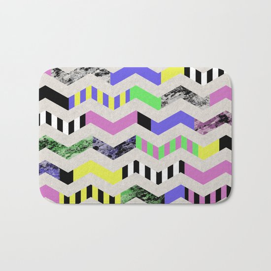 Crazy Zig Zags Bath Mat
