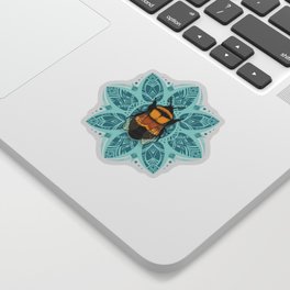 Bumblebee Mandala Flower Sticker