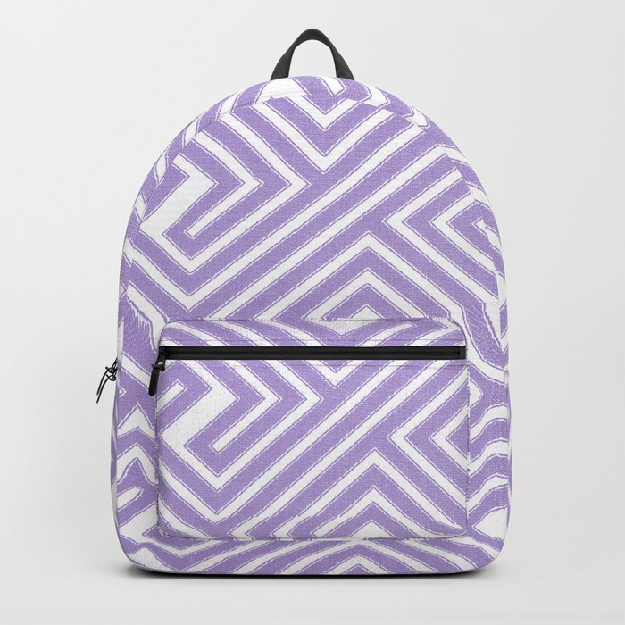 Abstract modern geometrical ultraviolet white key pattern Backpack