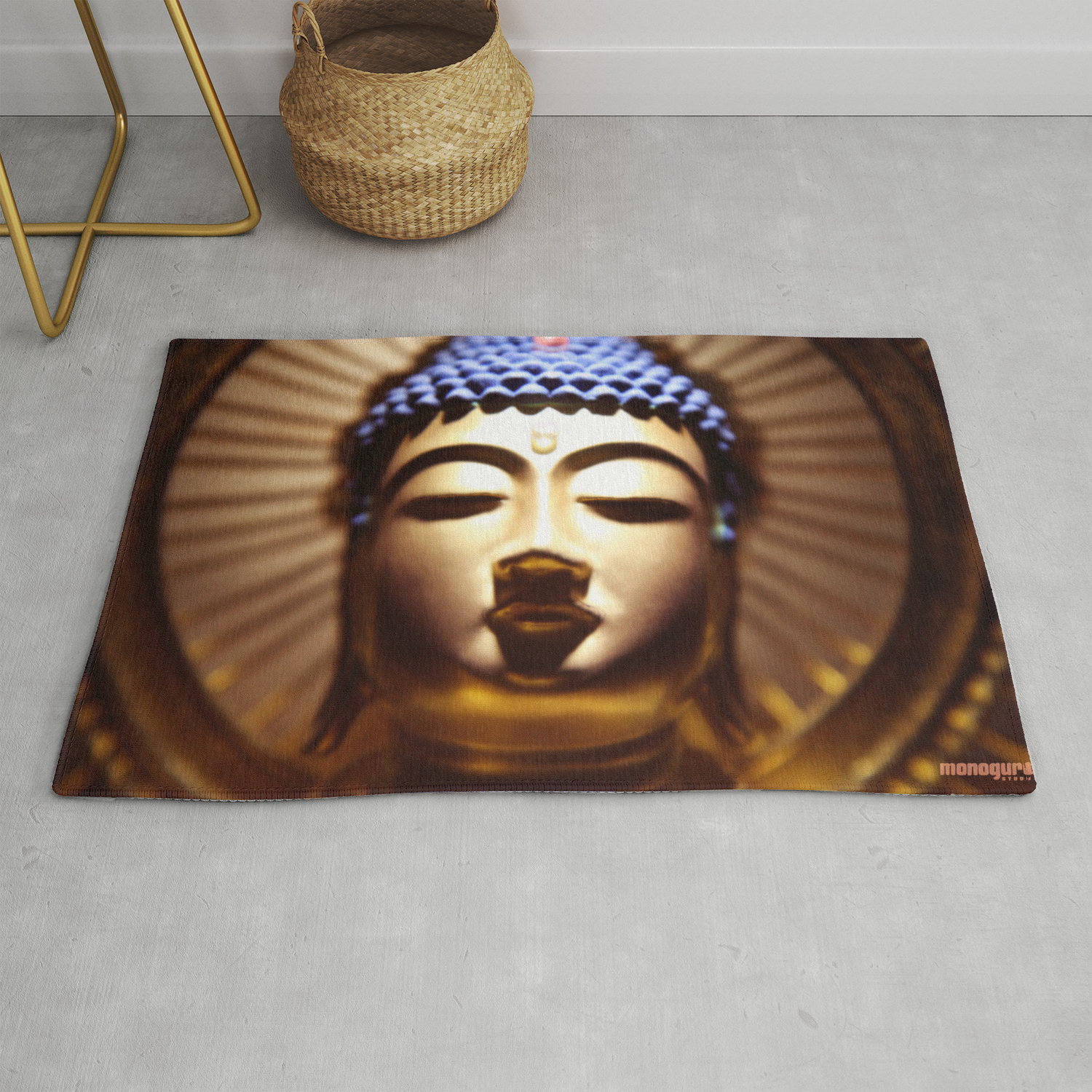 Buda Amida Rug By Monoguru Society6