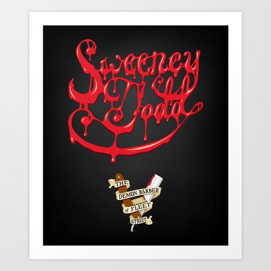 Sweeney Todd Blood Art Print