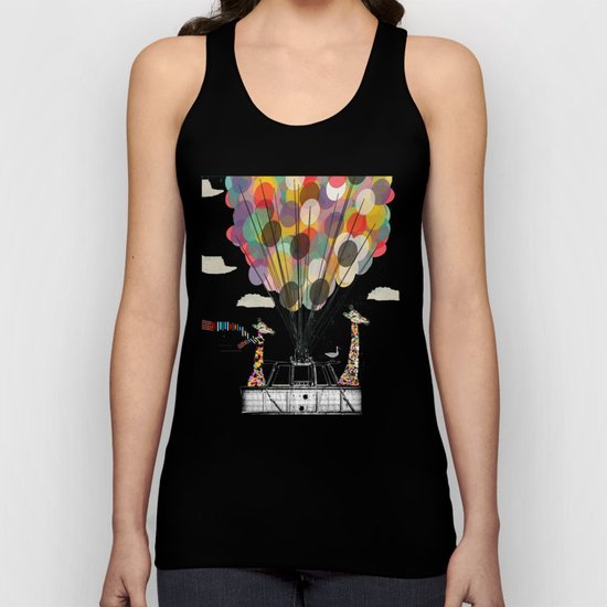Giraffes Days lets go ballooning Unisex Tank Top