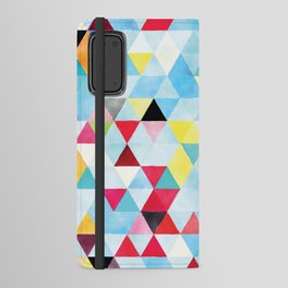 Abstract Triangles Blue And Red Android Wallet Case