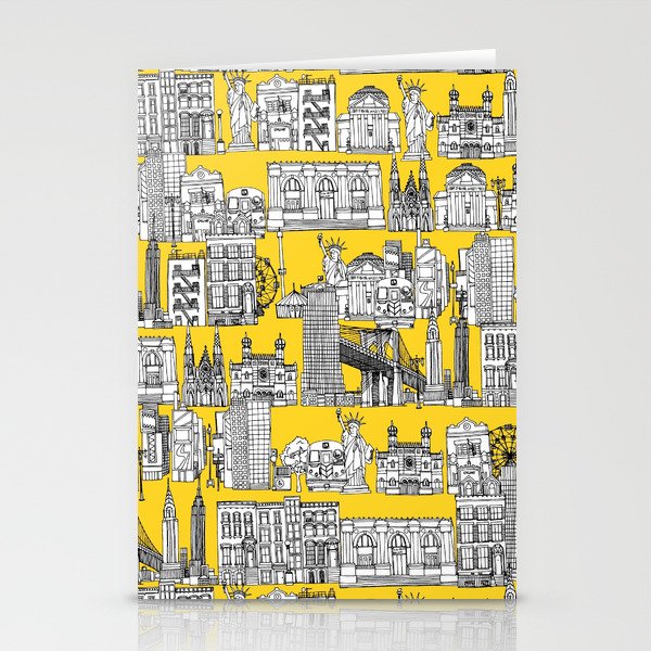 New York yellow Stationery Cards