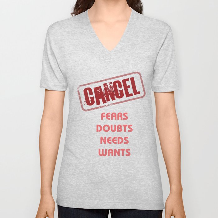 Cancel V Neck T Shirt