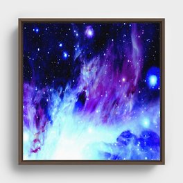 NebUla. Purple Blue Framed Canvas