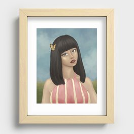 Animal Crossing Inspired Woman Recessed Framed Print