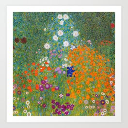 Gustav Klimt - Flower Garden Art Print