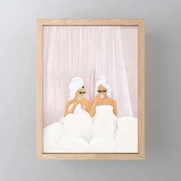 Morning with a friend Framed Mini Art Print