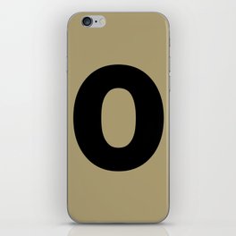 letter O (Black & Sand) iPhone Skin