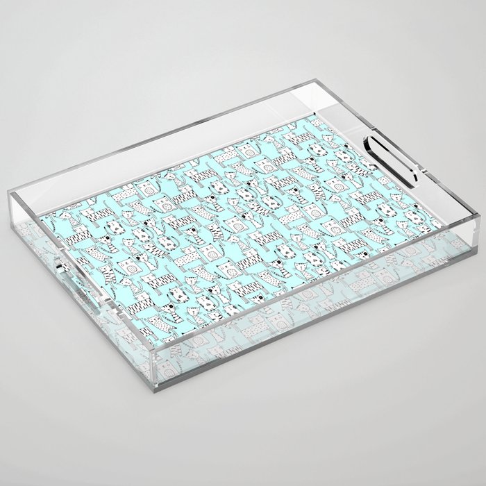 Funny cute kittens Acrylic Tray