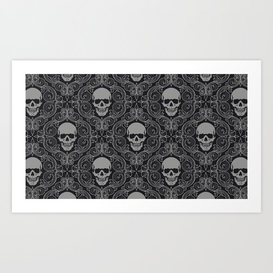 Skull pattern Art Print