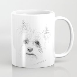 Yorkshire Terrier Coffee Mug | Graphite, Scribble, Yorkie, Digital, Doglover, Art, Sketch, Animal, Dog, Drawing 