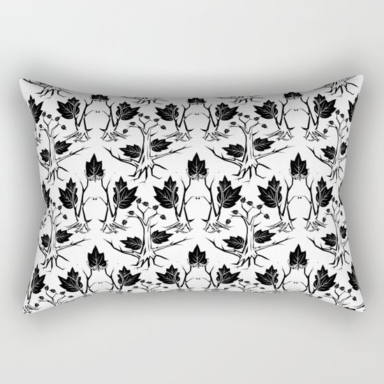 Pattern tree black Rectangular Pillow