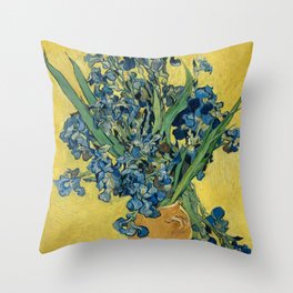 Vincent van Gogh - Irises Still Life Throw Pillow