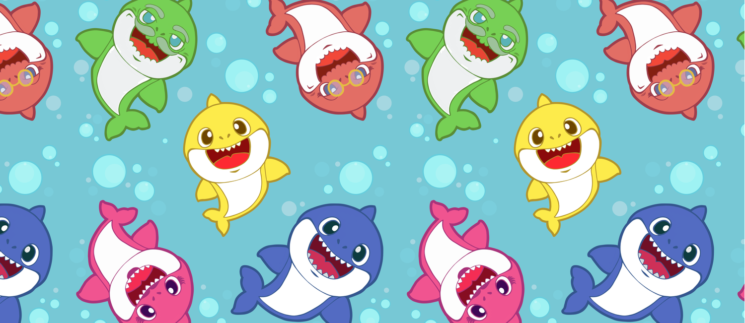 Blue Baby Shark Colorful Family Doo Doo Pattern Coffee Mug By