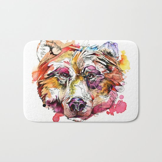 Vivid Grizzly Bath Mat