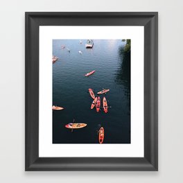 Austin Kayak at Dusk Framed Art Print