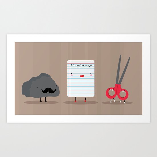 Rock paper scissors Art Print