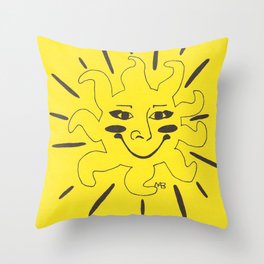 Hope Sun - Black Ink Throw Pillow