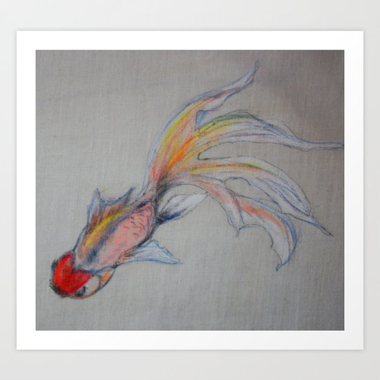 Goldfish Pond (close up #3) Art Print