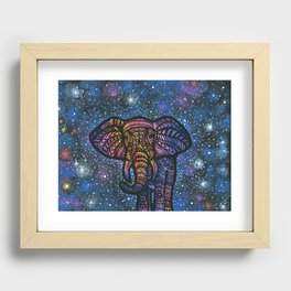 Galactic Elephant Recessed Framed Print