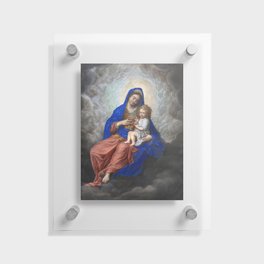 Madonna and Child in Glory - Isaac Oliver Floating Acrylic Print