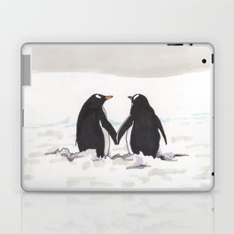 Penguins in love Laptop Skin