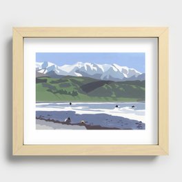 Mountain surf Recessed Framed Print