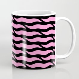 Tiger Wild Animal Print Pattern 334 Black and Pink Mug