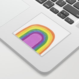 rainbow abstract painting asgjlpasjeajrt Sticker