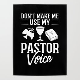 Pastor Church Minister Clergy Christian Jesus Poster