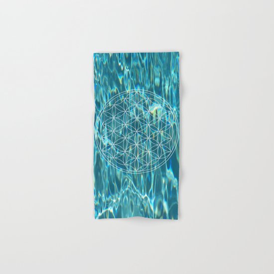 Flower of life in the water Hand & Bath Towel
