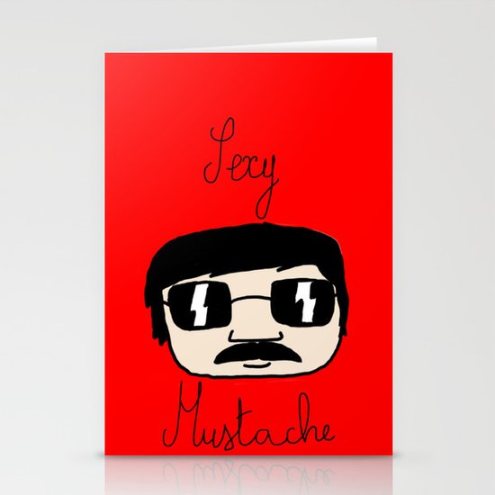 Sexy Mustache Stationery Cards