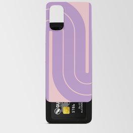 Retro Geometric Double Arch Gradated Design 722 Pink and Lavender Android Card Case