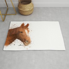 Brown and White Horse Rug