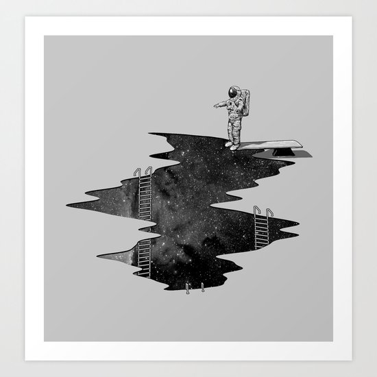 Space Diving Art Print