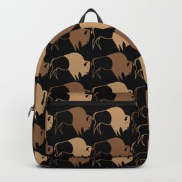 Native American Buffalo Running Backpack | Wildlife, Bison, Nativeamerican, Buffalo, Nature, Digital, Eco, Western, Graphicdesign, Pop Art 