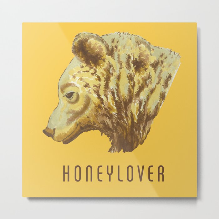 Honeylover Grizzly Bear Metal Print
