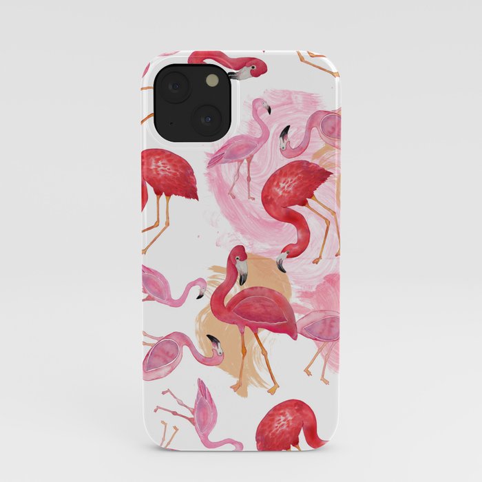 Watercolor Flamingos iPhone Case
