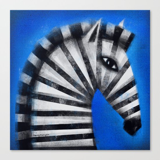 STRIPED PROFILE Canvas Print
