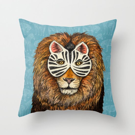 ZebraLion Throw Pillow