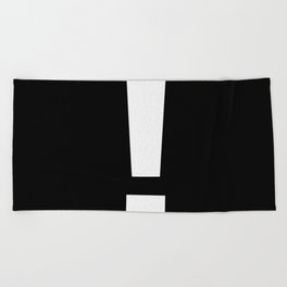 Exclamation Mark (White & Black) Beach Towel