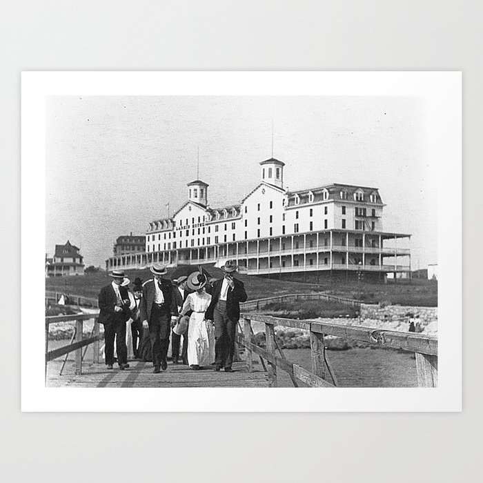1886 Watch Hill - Larkin Hotel, Westerly, Rhode Island Art Print