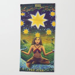 The Star Tarot Beach Towel