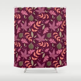 Autumn Vibes Pink on Pink Shower Curtain